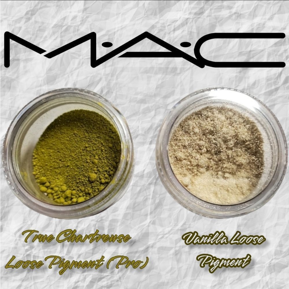 MAC True Chartreuse Loose Pigment & Vanilla Loose Pigment Samples